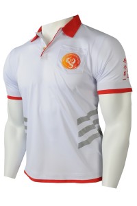 P1217 custom-made Polo shirt short sleeve men's reflective band contrast collar chest bag Polo shirt manufacturer